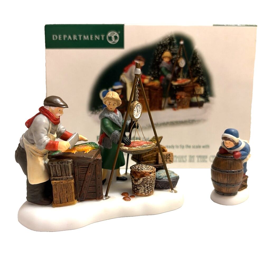 Dept. 56 Christmas In The City "Fresh Fish Today" #58996 New Christmas Village